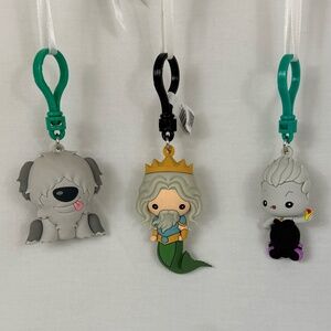 Disney Figural Mystery 3D Bag Clips The Little Mermaid  Max Ursula King Triton